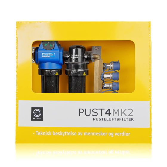 Filterkasse for pusteluft med 4 uttak