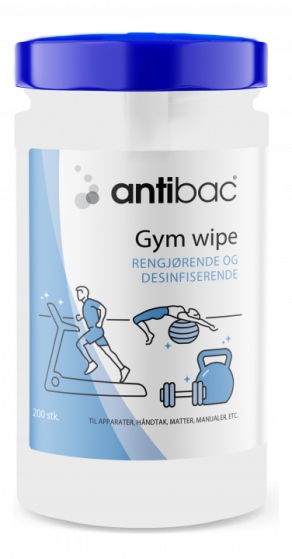 Antibac alkoholfrie servietter | 200 stk gym wipes