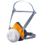 TS01 halvmaske oransje med filter skrå